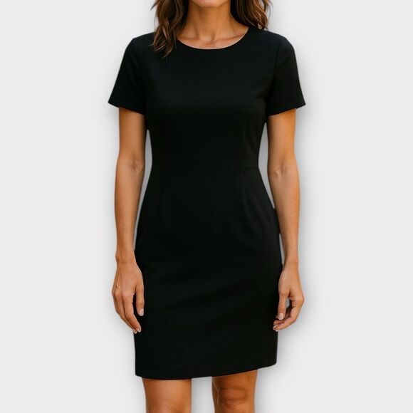 Talbots Italian Knit Women's Black T Shirt Shift Dress Size 2 - Picture 1 of 7